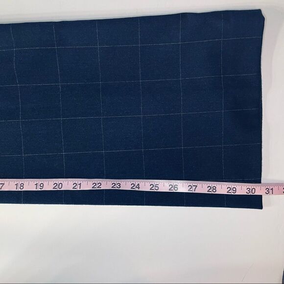 Gap Factory Navy Plaid Wool Dress Pants Straight Leg size 6R - Picture 9 of 12